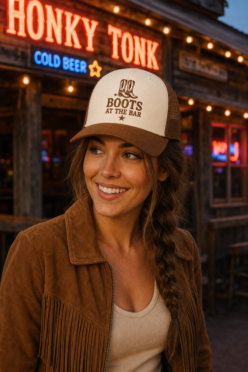 Boots at the Bar Snapback worn at a western honky-tonk